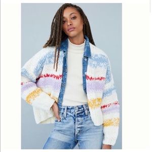 Handmade GRAZIA Anthropologie Chunky Knit Cardigan M/L